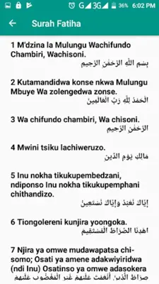 Quran Chichewa android App screenshot 3