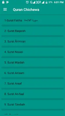 Quran Chichewa android App screenshot 5